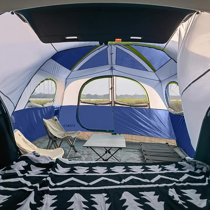 UNP SUV Tent for Camping 6-Person SUV Tailgate Tent - Easy Set Up with Rainfly 10'x9'x78in(H)