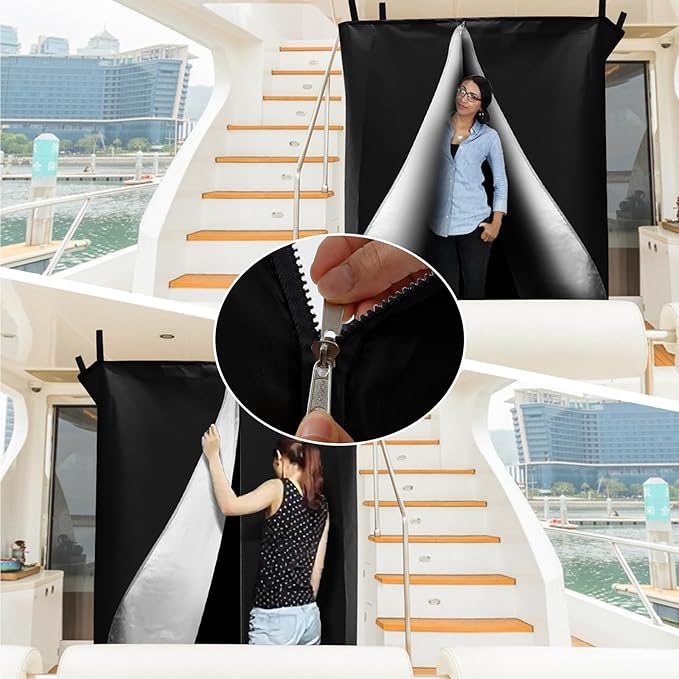 Privacy Tent for Boats Pontoon Boat Privacy Tent Hanging Changing Room with Storage Bag Install Under Bimini Top Waterproof Portable Privacy Tent Inside Outside Opened-Zipper 30 * 27 * 72