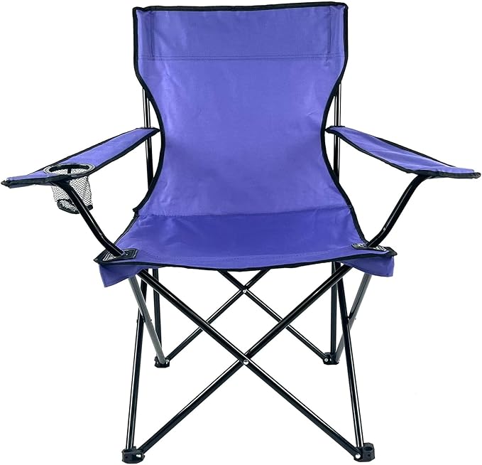 E-Z Living Folding Portable Outdoor Camping Chair[Large] (Purple)