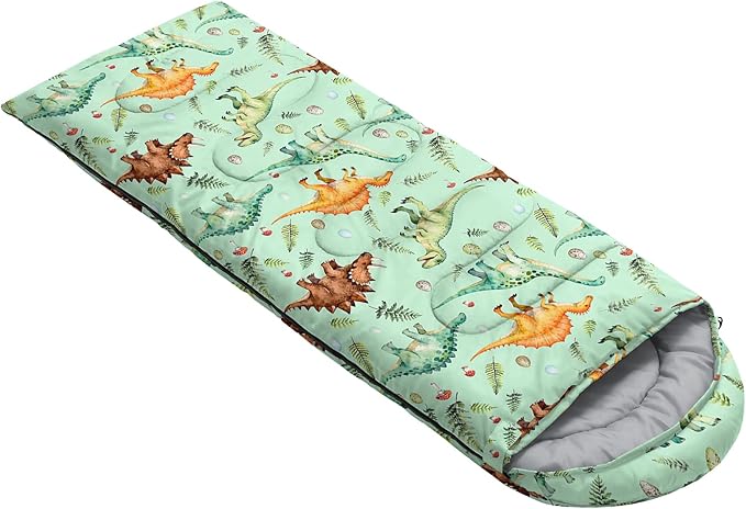 AILONEN Cartoon Camping Sleeping Bag for Boys Girls AdultsLightweight &amp Waterproof3 Season Warm &amp Cold WeatherPortablePrinted Sleeping BagTravelingCampingHiking