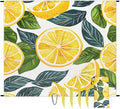 Waterproof Sandproof Beach Blanket 59''×68'' Lemon Slices Polyester Outdoor Picnic Blanket with 4 Stakes &amp Storage Bag for BeachCampingVacation Forsythia Yellow