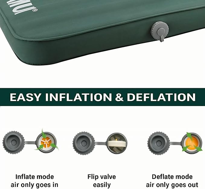 KAMUI Sleeping Pad – Foam Camping Mat 4-Season Insulated Mattress Pad R-Value 6 for Tent Car Travel or Home