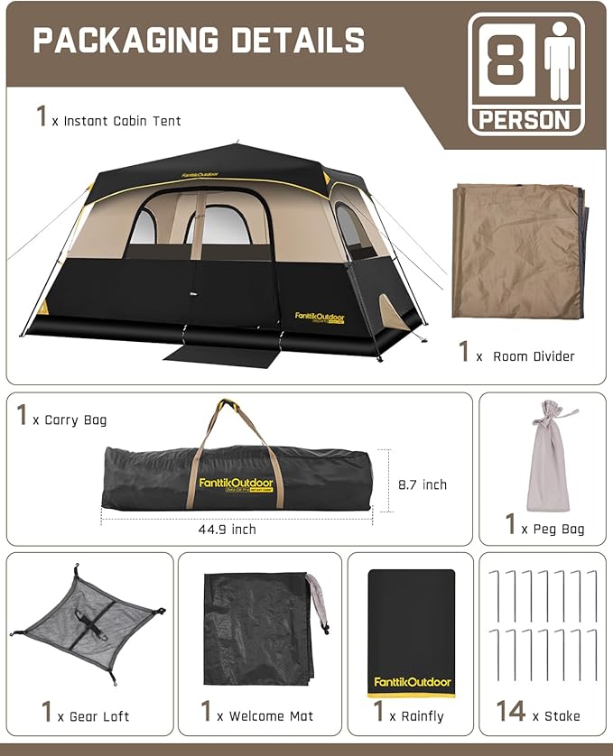 FanttikOutdoor Zeta C8 Pro Camping Tent &amp FanttikOutdoor Zeta C2 Camping Tent