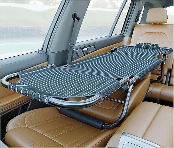 Non-Inflatable Car MattressFolding Travel Bed Outdoor Camping Bed Easy to Clean Suitable for The Rear Seat of Most Cars(Color:A)