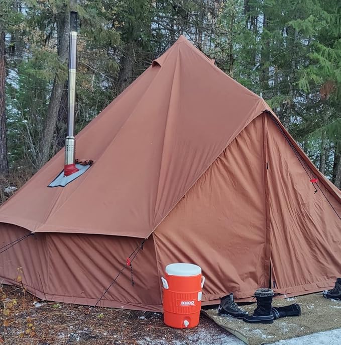 WHITEDUCK Regatta Canvas Bell Tent - w/StoveJack Waterproof 4 Season Luxury Camping and Glamping Yurt Tent Outdoor
