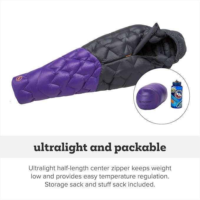 Big Agnes Fly Creek UL - 850 RDS DownTek Ultralight Sleeping Bag Backpacking Gear Compact Cold Weather Sleep Quilt