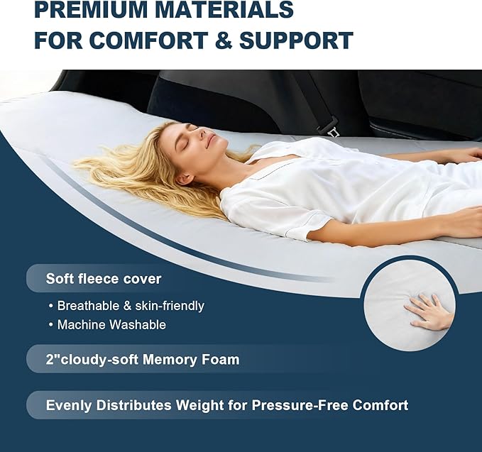 Camping Mattress for Tesla Model Y Soft Memory Foam Mattress Portable Storage Bag Space Saver in Car Sleeping Twin Size
