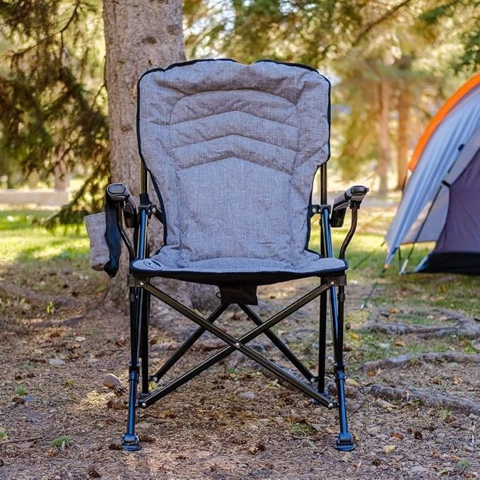 Kuma Outdoor Gear Switchback Chair with Carry Bag Ultimate Portable Luxury Outdoor Chair for Camping (Heather Grey)