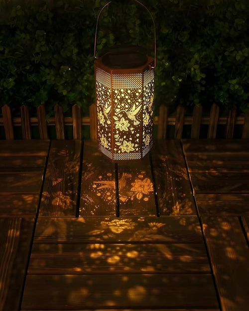 2 Pack Hummingbird Solar Lantern Outdoor Waterproof Outdoor - Mothers Day Gifts for Mom Grandma - Birthday Day Gifts for Women Garden Decor Solar Lights Outdoor