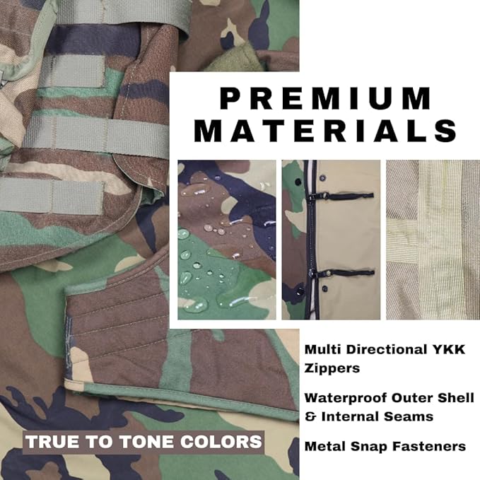 Camouflage Bivy Cover Waterproof Sleeping Bag Cover for Military Modular Sleep System (MSS) Waterproof Outer Shell for Sleeping Bag