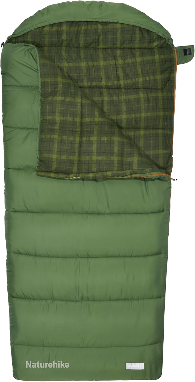 Naturehike Flannel Big and Tall Sleeping Bag for Adults Cold Weather Sleeping Bag for All Seasons XXL Sleeping Bags for Camping Hiking Hunting Compression Sack Included