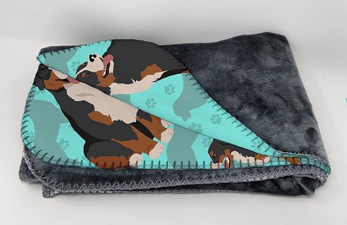 Caroline's Treasures MLM1001TBLT Bernese Mountain Dog Soft Travel Blanket with Bag Airplane Blanket Indoor Outdoor Camping Blanket for Traveling Picnics Beach Trips Concerts