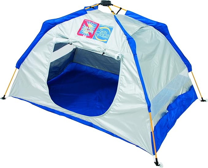 RIO Brands Beach Total Sun Block UPF 50+ Baby Sun Shade Pop-Up Beach Shelter Silver 62 x 41 x 36 (ATSBSD103-2019-1)