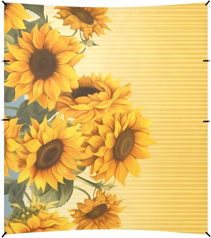 Sunflower Flower FloralCamping Sun Shelters 9.2 x 10.5 FT Beach Canopy Tent Sun Shade with Carrying Bag for Camping Trips Fishing Backyard Fun or Picnics 21340522
