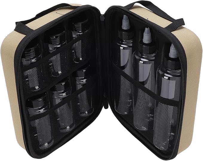 Seasoning Container Kit Seasoning Shakers Liquid Bottles with Funnel and EVA Storage for Outdoor Camping
