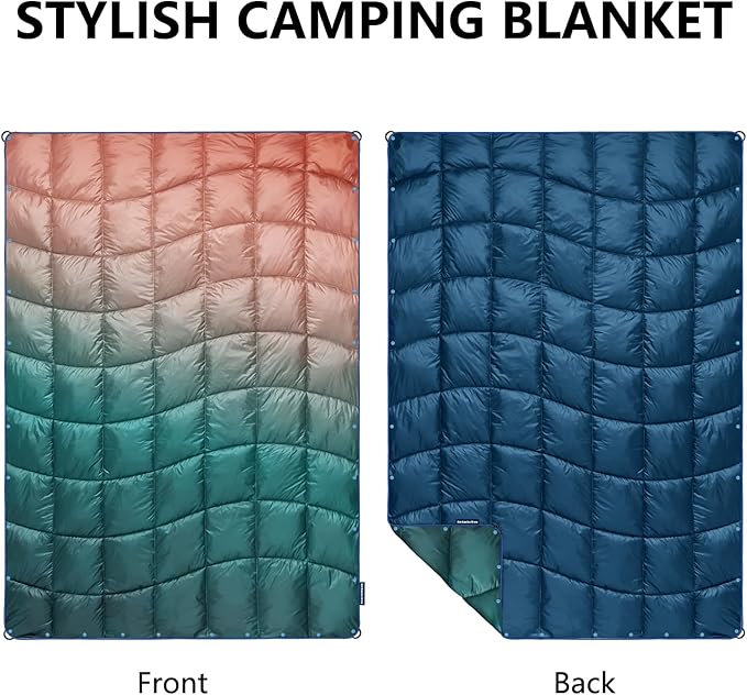 Camping Blanket Puffy Blanket Lightweight Windproof Water Resistant for OutdoorsHiking BackpackingBeachCarPicnicStadium