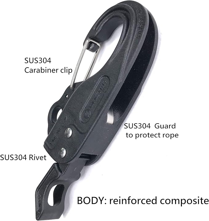 Rope Tightener Guyline Adjuster for Tents and Tarps one Hand Control Tie Down Cam Mechanism for Camping Hiking Backpacking (2pcs) Essential Pocket Tools for Post-Disaster RecoveryWindproof