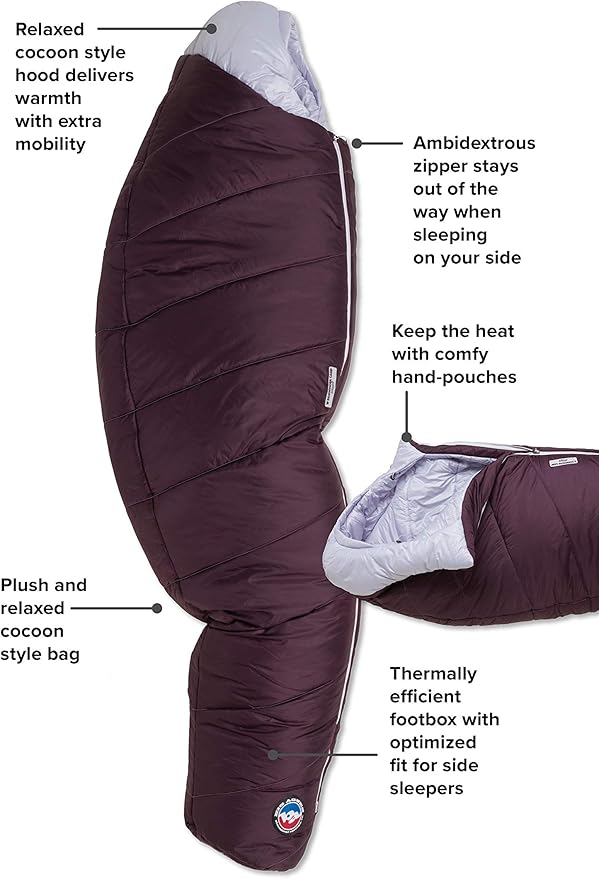 Big Agnes Womens Sidewinder Camp FireLine Eco Fill Sleeping Bag