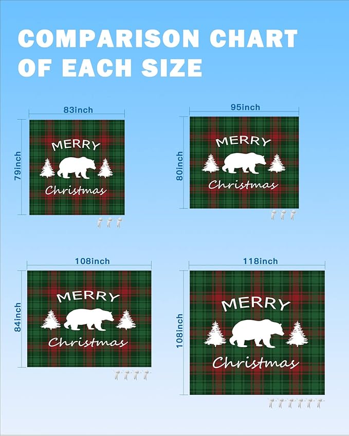Beach Blanket Waterproof Sandproof Christmas Animal Polar Bear Tree White Shadow Quick Drying Beach Mat with 4 Stakes Green Red Buffalo Gingham Lightweight Picnic Blanket for Travel Camping 83x79