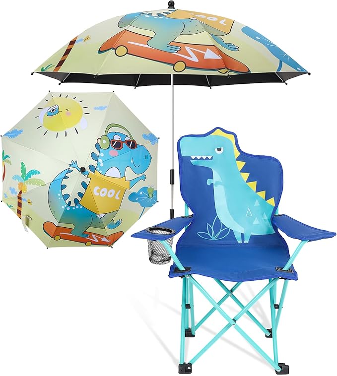 KABOER Kids Outdoor Folding Lawn and Camping Chair with Cup Holder and Carrying Bag Children's Camping Chairs