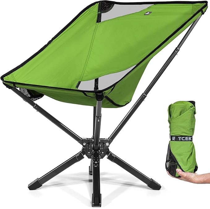 Adjustable Portable Camping Chair RiseLite Lightweight Compact Folding Chair for Adults Collapsible Camp Chairs That Folds Up Small Easy Carry for Travel Outdoor Sports Backpacking Hiking