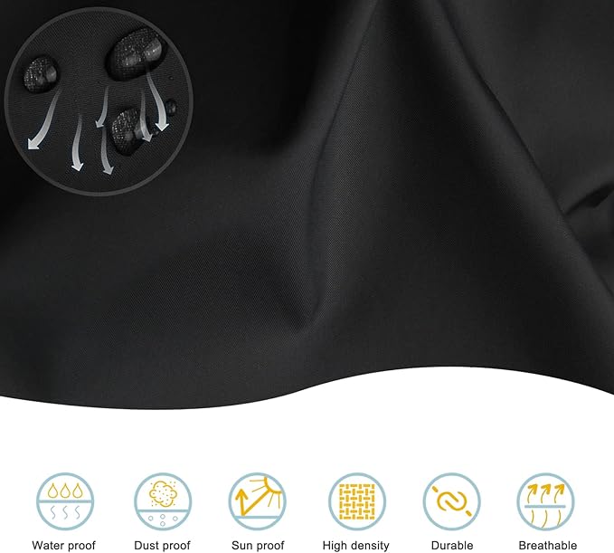 Pan Bun Rack Cover 23 W x 28 D x 64 H High Density Waterproof DustproofFront Clear PVC Black