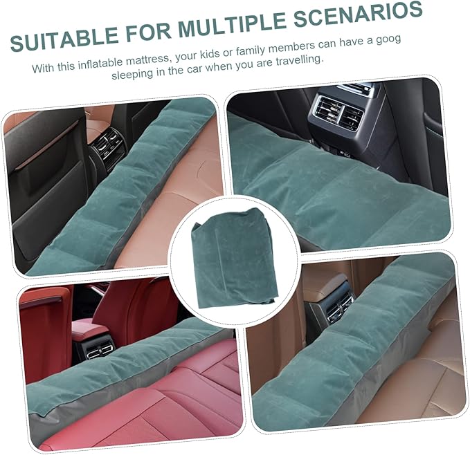 Car Inflatable Air Mattress Lightweight Portable Travel Bed for Camping Backseat Use Durable Easy to Clean Material Fits Car Models Comfortable Sleep Pad Random Color