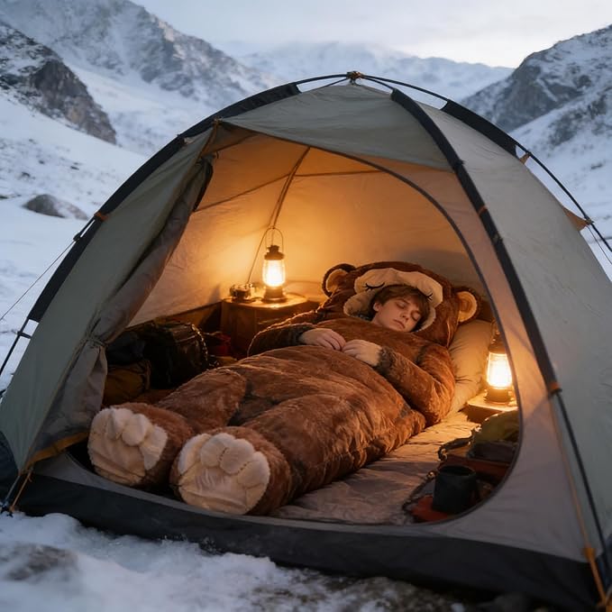 Giant Monkey Sleeping Bag for Human Monkey Shaped Animal Sleeping Bags for Adults for Indoor Use Or Camping TripsSleepovers
