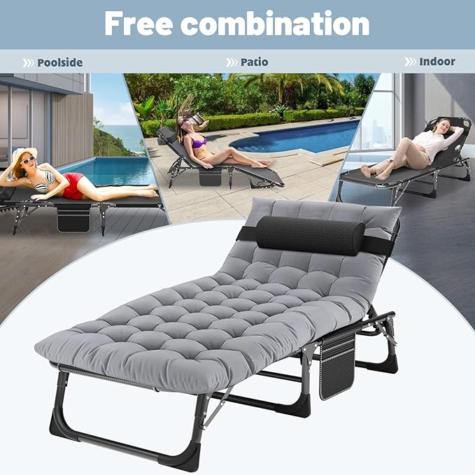 Slsy Folding Bed with Mattress Cot Size Foldable Guest Beds Hideaway Cot for Adults Portable Fold up Bed with Adjustable Positions for Home Office Indoor Outdoor