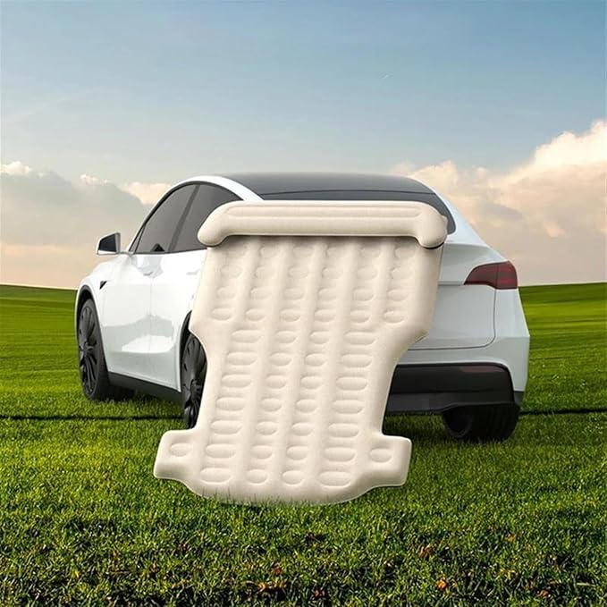 Car Inflatable Mattress SUV Inflatable Mattress Automatic Inflatable Camping Bed Portable Travel Bed Thick Flocked PVC Mattress (Pig)