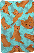 Caroline's Treasures MLM1062TBLT Red Yorkie Soft Travel Blanket with Bag Airplane Blanket Indoor Outdoor Camping Blanket for Traveling Picnics Beach Trips Concerts