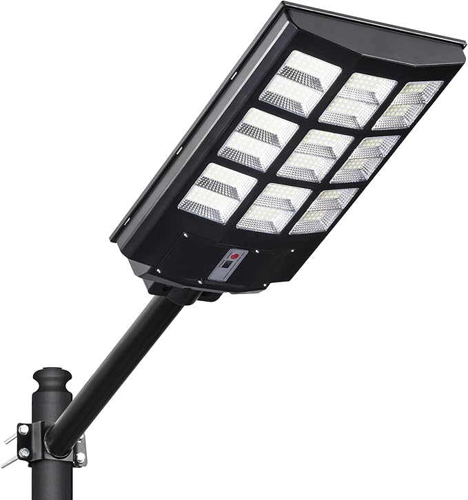 8000W Solar Street Lights Outdoor Waterproof – 240000LM 7000K LED with Motion Sensor 324 LEDs 240° Wide Angle Dusk to Dawn Solar Flood Lights for Yard Parking Lot Garage