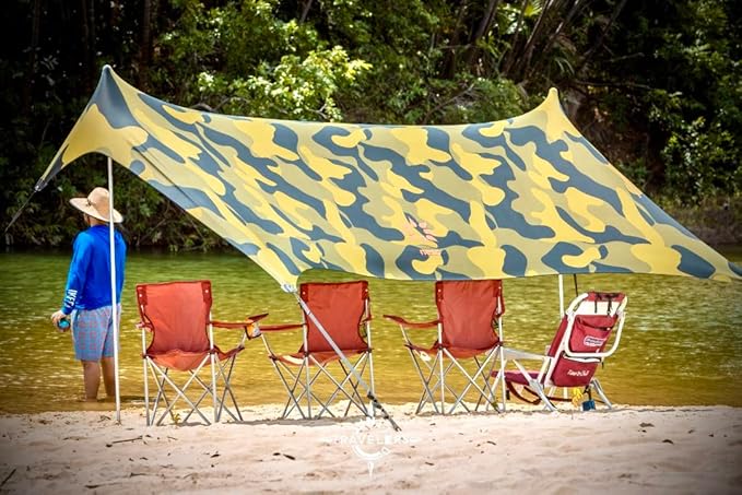 Neso Sidelines Grande Sports Tent - Lightweight and Portable Sun Shelter and Shade Tent for Outdoor Activities - Patented Reinforced Corners - UPF 50+ Sun Protection - 7ft Tall 11 x 4.5 ft