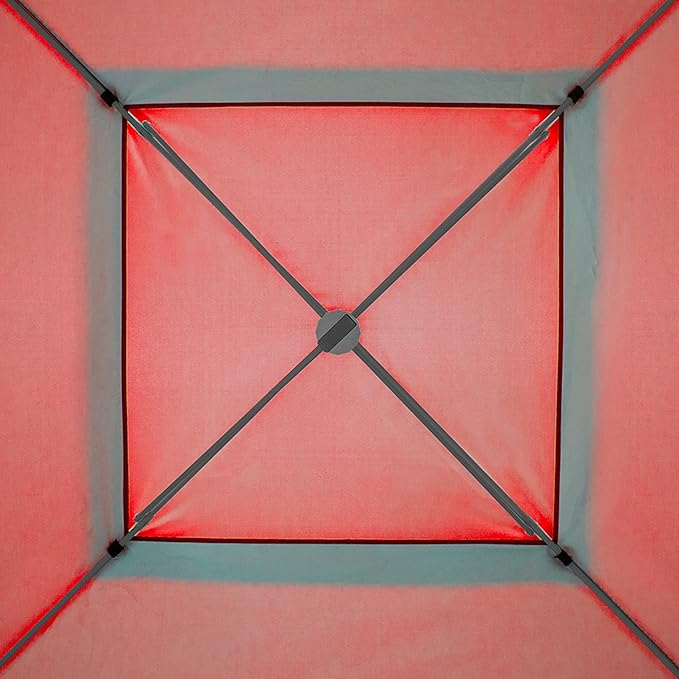 E-Z UP Patriot ONE-UP Technology Vented Shelter 10' x 10' Red Top Grey Frame