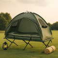 6-in-1 All-in-One Camping Tent with Cot and Air Mattress Portable Outdoor Sleeping System with Pump Pillow &amp Sleeping Bag Waterproof Elevated Camping Bed Combo for Adults and Travel