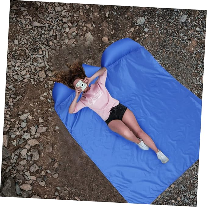 4pcs Travel Sleeping Mats Inflatable Mattress Camping Oxford Material Easy to Carry Store Comfortable Pillow