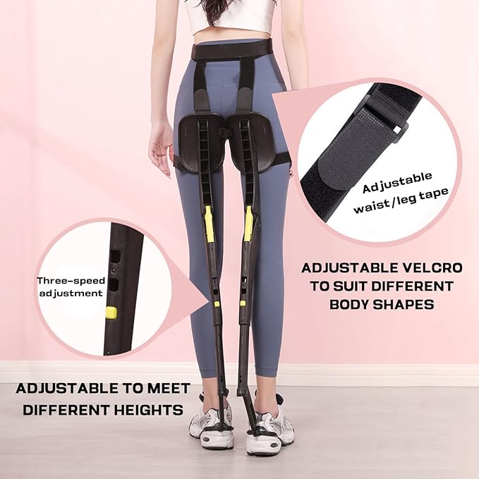 Wearable Leg Invisible Chair Adjustable Chairless Chair Lightweight Wearable Exoskeleton Invisible Outdoor Seat Withstands 50kg/75kg/100kg - for Outdoor Subway