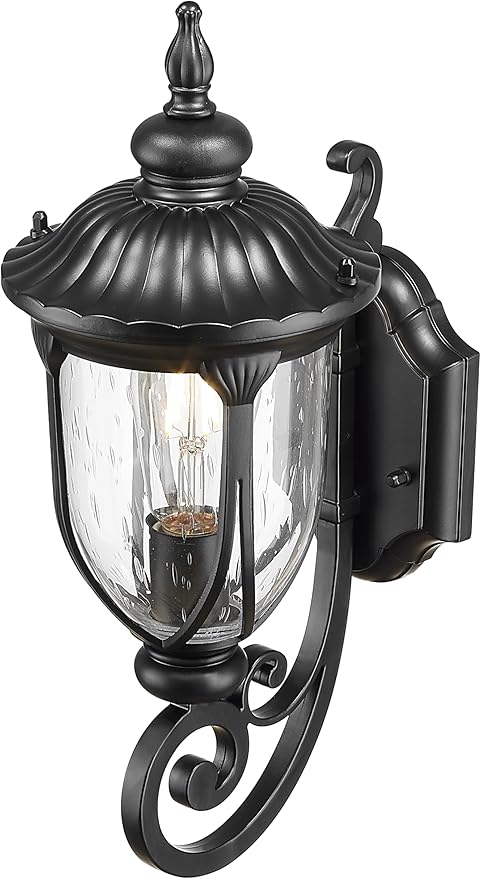 Acclaim 2201BK Laurens Collection 1-Light Wall Mount Outdoor Light Fixture Matte Black