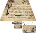 Music Notes on Old Paper Beach BlanketPortable Waterproof Picnic Blanket58.3''x 58.3'' Extra Large Picnic Mat for BeachCamping Grass Lawn Park Accessorie for Festival BBQ