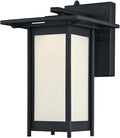 Westinghouse 6361100 Clarissa One-Light Led Outdoor Wall Fixture with Dusk to Dawn Sensor Textured Black