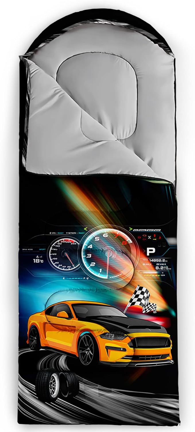 Axolotl Unicorn Sleeping Bag for Kids Boys Girls–Lightweight Warm Cold Weather Sleeping BagsWaterproof Portable Sleeping Bag with Compression Sack for Camping Backpacking Outdoor Indoor