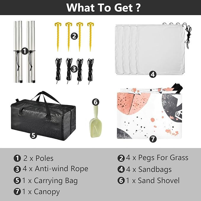 Pattern Rugby Stars Pattern Camping Sun Shelter Beach Tent Portable Beach Sun Shade Outdoor Canopy for Camping Trips Fishing Picnic