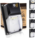 HiBay 4-Pack 18W Dusk to Dawn LED Wall Lights 1980LM 5000K Daylight IP65 Outdoor Porch Light Fixtures Eqv 60-100W HPS/HID Photocell Wall Pack Outside Lighting for House AC 100-277V