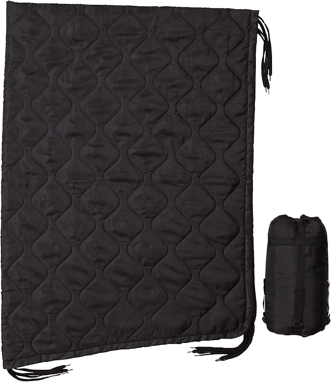 USGI Industries Military Woobie Blanket | Thermal Insulated Camping Blanket Poncho Liner | Large Portable Insulation Water-Resistant for Hiking Survival | Compression Carry Bag