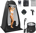 Pop Up Shower Tent for Camping Portable Outdoor Privacy Shower Tent with 6000mAh Rechargeable Shower