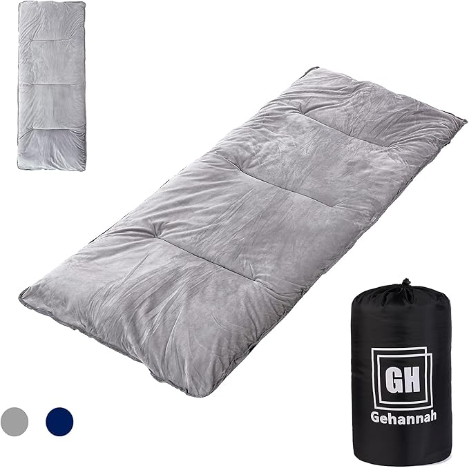 Gehannah Thick Camping Sleeping Pad Soft Comfortable Microfiber Camping Cot Pads for Adults Lightweight Foldable Sleeping mats for Traveling Hiking Backpacking Traveling