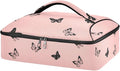 Casserole Carrier Beautiful Pattern Pink ButterflyInsulated Casserole Carrier for Hot or Cold Food Thermal Lunch Tote for Potluck Parties Picnic Beach Fits 9 x 13 Inches Baking Dish