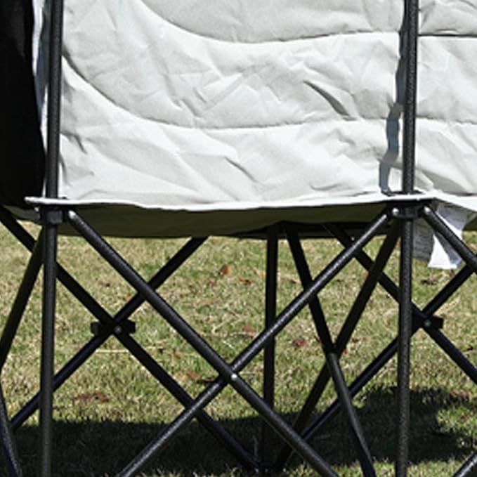 Two-Person Black and White Leisure Camping Outdoor Folding Chairs Portable and Foldable Beach Camping Chair Lightweight Grassland Outdoor Lounge Chairs