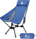 ONETIGRIS Tigerblade High Back Camping Chair with Pillow Design Comfortable Widened Seat Folding Chair