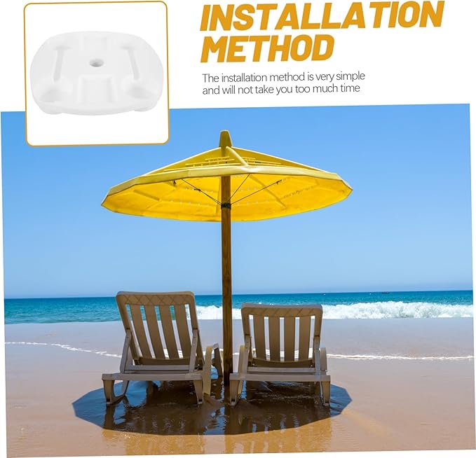 UPKOCH Umbrella Table Tray for Beach with Drink Holders Plastic Outdoor Umbrella Tray for Snacks and Beverages for Patio Use